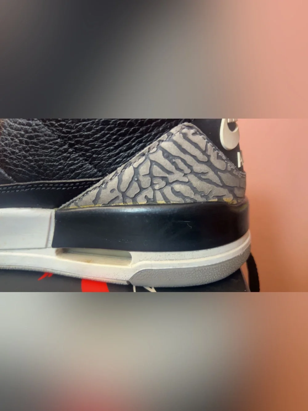 Nike Air Jordan 3 Retro Black Cement 2018 Men’s Size 10 Sneakers 854262-001